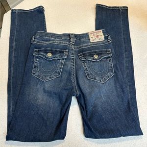 True Religion Billie Mid-Rise Straight Denim Jeans Size 27